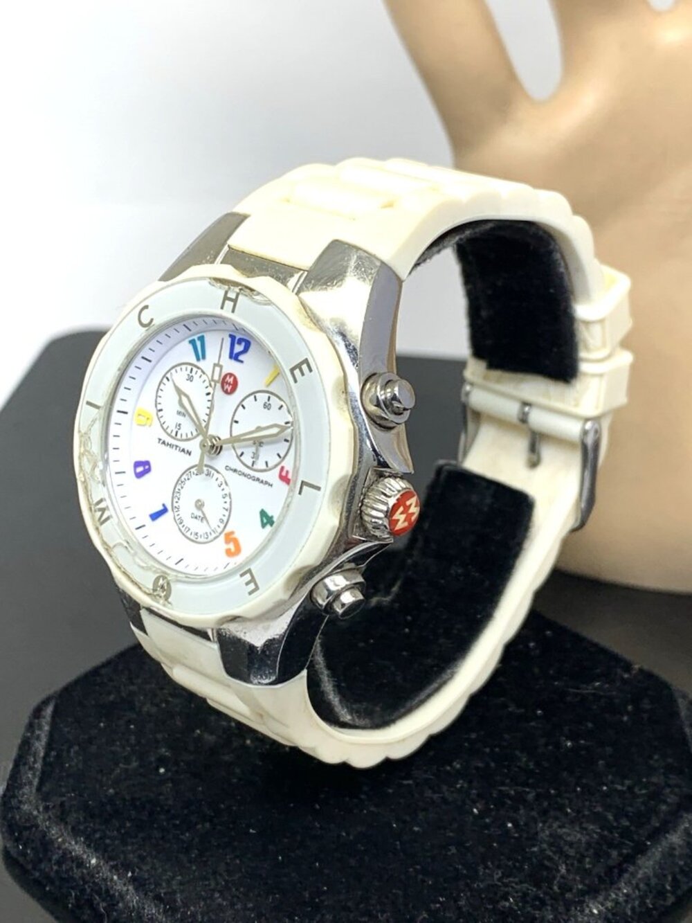 Michele Women's Watch MWW12F000013 Tahitian Jellybean Chronograph Quartz USED - Picture 2 of 15